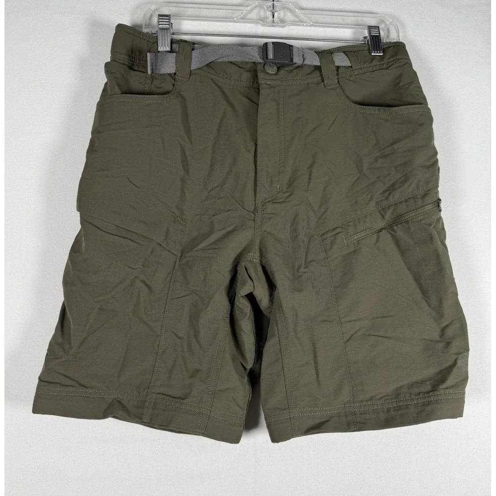 The North Face Paramount Trail Hiking Shorts Men Medium Brown Green Nylon *Read